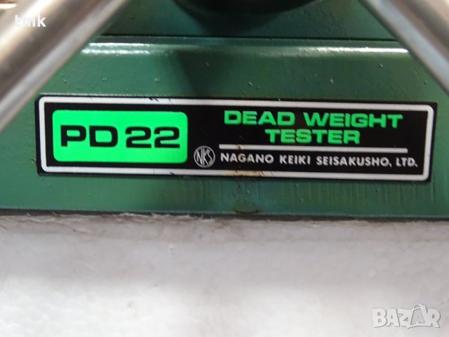 Стенд за манометри Dead Weight Tester NAGANO KEKI PD22, снимка 7 - Други машини и части - 33380427