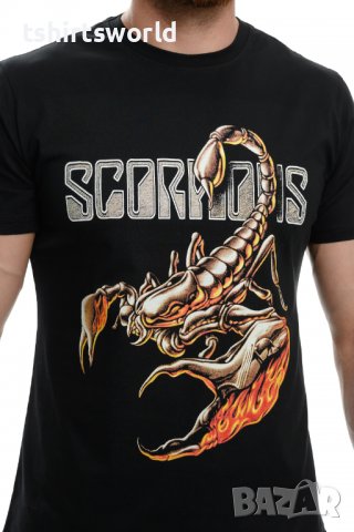 Нова мъжка тениска с дигитален печат на музикалната група Scorpions с гръб, снимка 5 - Тениски - 37699350