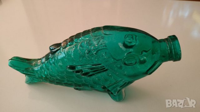 Стъклена бутилка Риба, снимка 6 - Антикварни и старинни предмети - 32736886