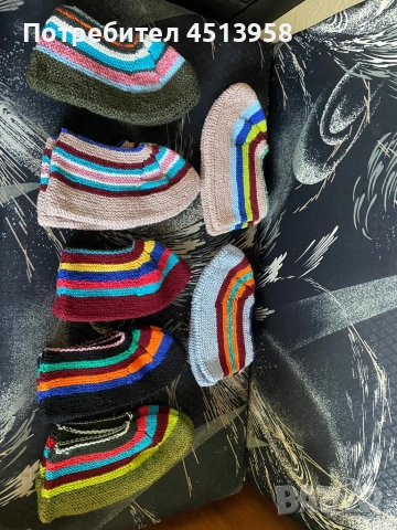 Ръчно плетени терлици, снимка 7 - Дамски чорапи - 53373322