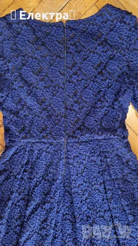 Синя рокля на марката Lucy fashion с дантелени мотиви, снимка 6 - Рокли - 37582555