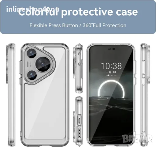 Прозрачен Кейс SPACE CASE за Huawei Pura / 70 / pro / Ultra, снимка 2 - Калъфи, кейсове - 48359792