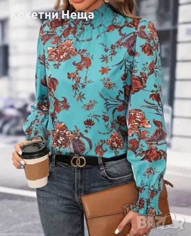 Дамска блуза с флорален принт