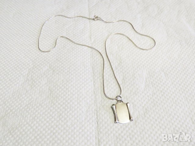 Старинен Сребърен медальон , сребърна плочка за надписване и сребърно синджирче сребро, снимка 2 - Колиета, медальони, синджири - 33315692