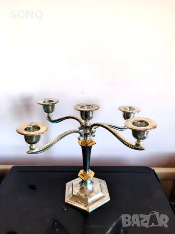 Страхотен Посребрен Свещник