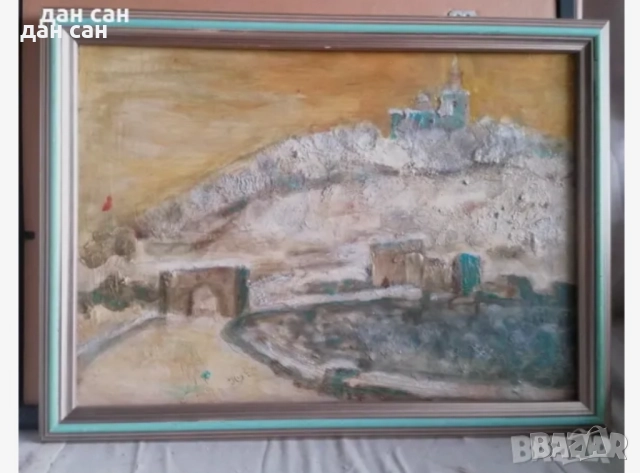 Зимни пейзажи Търново маслени бои подпис JB, снимка 12 - Картини - 48258497