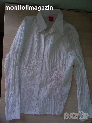 Бяла риза с Розова бродерия, гръдна обиколка 49см.