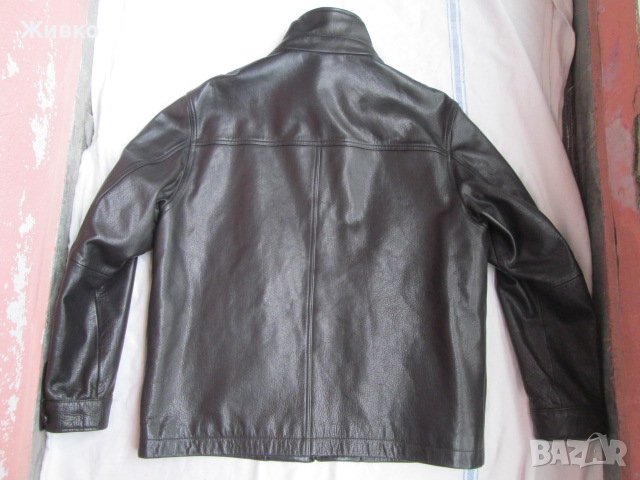 TIMBERLAND черно кожено мъжко яке размер по етикет М ( Но по-точно отговаря на размер L). , снимка 2 - Якета - 39184944
