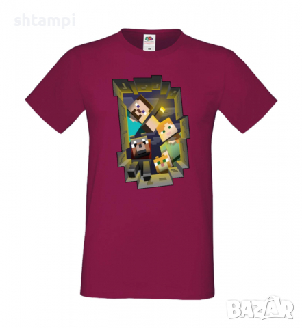 Мъжка тениска майнкраф Minecraft Search Party,Minecraft,Игра,Забавление,подарък,Изненада,Рожден Ден., снимка 5 - Тениски - 36496650