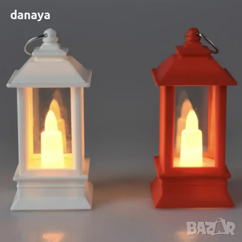 5416 Мини светещ коледен фенер тип ретро лампа, 9 см, снимка 3 - Декорация за дома - 47825305