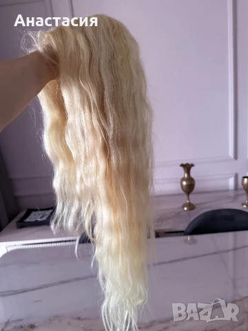 Перука руса естествена коса