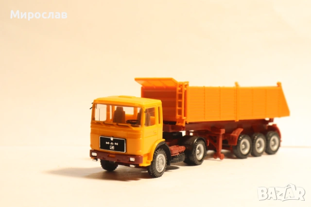 HERPA H0 1/87 MAN САМОСВАЛ ГОНДОЛА КАМИОН МОДЕЛ, снимка 3 - Колекции - 53385627