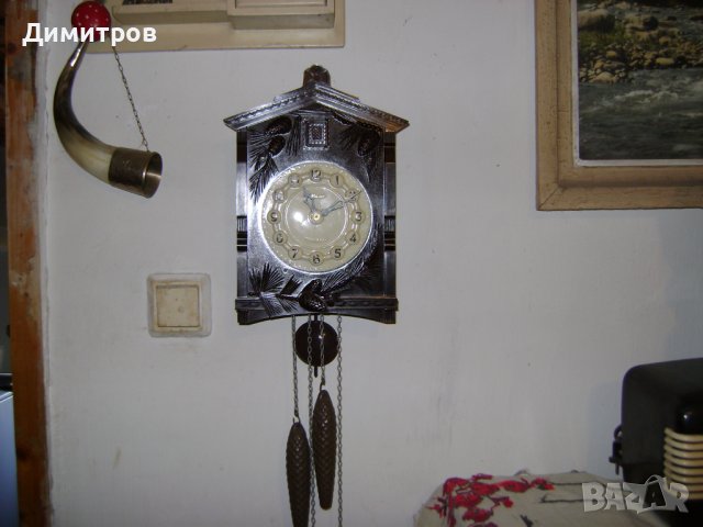 Часовник с куковица работещ, снимка 1 - Антикварни и старинни предмети - 43755171