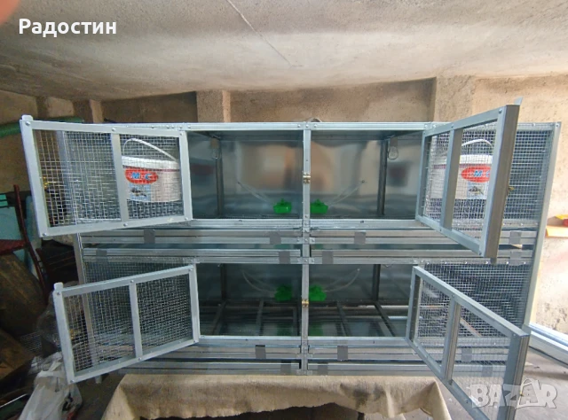 Двуетажна клетка разделена на половина , снимка 2 - За птици - 50838301