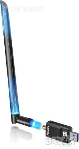 Maxuni ултраскоростен USB безжичен Wifi адаптер за компютър, снимка 4 - Кабели и адаптери - 49566494