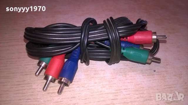 ЧИНЧОВЕ КАБЕЛ 1.2М-ЗЕЛЕН СИН ЧЕРВЕН Х2, снимка 2 - Други - 28021501