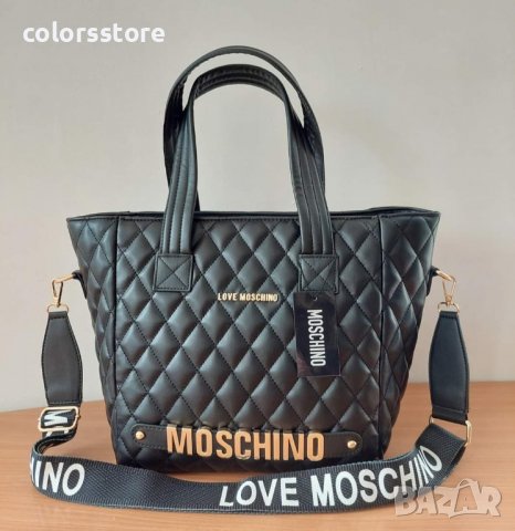 Черна чанта Moschino , снимка 3 - Чанти - 30996292