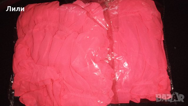 Дамско шифонено бюстие с ръкави, снимка 4 - Корсети, бюстиета, топове - 33260954