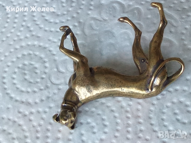 Бронзова фигурка на куче малка 52536, снимка 9 - Антикварни и старинни предмети - 52730470