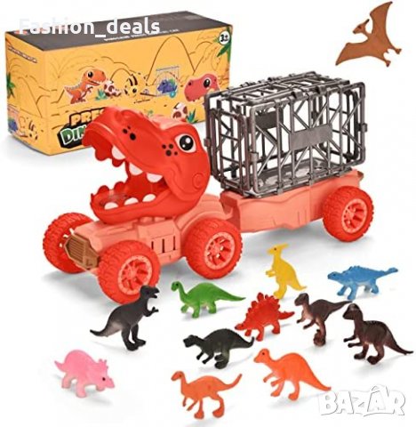 Нов Игрален комплект Играчки Дино камион 12 фигурки на динозаври за деца, снимка 9 - Образователни игри - 40129301