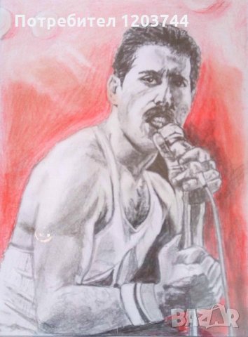 Портрети на  Роналдо, Гарет Бейл, Фреди Меркюри , снимка 2 - Картини - 27449543