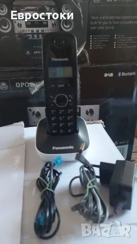 Безжичен DECT телефон Panasonic KX-TG1611 с течнокристален черно-бял дисплей, снимка 6 - Стационарни телефони и факсове - 47826675