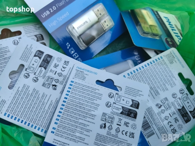 Чисто нови зспечатани USB flash 64gb Philips 2 packs 2 броя в пакет, цена за пакет от 2 броя..., снимка 3 - USB Flash памети - 51629148