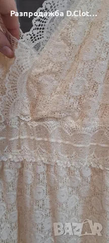 Бяла дантелена рокля , снимка 7 - Рокли - 47246639