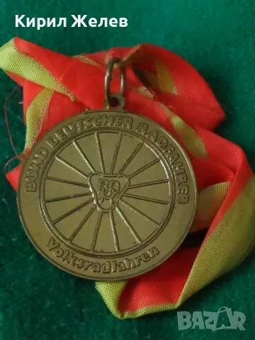 СТАР РЯДЪК КОЛЕКЦИОНАРСКИ СПОРТЕН ПОЗЛАТЕН БРОНЗОВ НЕМСКИ МЕДАЛ с ЛЕНТА 30637, снимка 13 - Антикварни и старинни предмети - 37954887