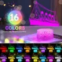 Холограмна 3D LED лампа Титаник-дистанционно управление 16 цвята+други режими на управление, снимка 2