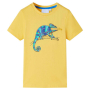 Детска тениска с къс ръкав, светла охра, 116(SKU:12011, снимка 1 - Детски тениски и потници - 44907175