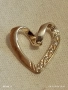 Сребърно колие във формата на сърце с кристали ювелирна изработка 37659, снимка 5