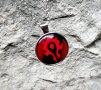 Комплект Хорде World of Warcraft колие и ключодържател, Horde медальон синджирче, геймърски колиета,, снимка 3