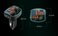 FM предавател и бързо зарядно за кола с USB-C и USB-A бързо захранване, снимка 3