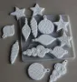 Коледни играчки висулки украса за елха играчка висулка силиконов молд форма фондан гипс смола шокола, снимка 2