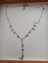 Нежно сребърно колие с розова позлата и камъни , снимка 2