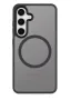 Калъф силикон Mutural Magnetic Прозрачен Мат / Черна-рамка / за Samsung S24 Баркод : 3128082 23.99 л, снимка 1