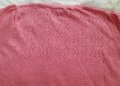 МЕКИЧКА и ТОПЛА блуза в розов меланж с красива дантелена плетка при деколтето , снимка 5