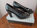 Нови!№40 Ест кожа Обувки висок ток, снимка 1