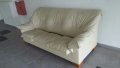 Кожен диван 3 места с подматрачна рамка, снимка 7