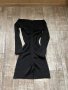 Нова елегантна ежедневна акрил  черна еластична фабрично плетиво плетка  рокля рипс , снимка 6