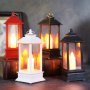 Висяща декоративна лампа тип фенер със свещ на батерии, снимка 1 - Декорация за дома - 42995602