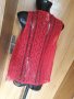 Червено декоративно елече - елек от дантела и ресни С, снимка 4