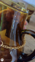Винтидж комплект за  Сангрия от кехлибарено стъкло 70- те години на миналия век. Кана и 6 чаши, снимка 7
