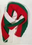 Български патриотичен шал ръчно плетен
