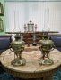 Чифт страхотни антикварни английски бронзови газени лампи , снимка 4