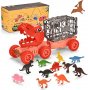 Нов Игрален комплект Играчки Дино камион 12 фигурки на динозаври за деца, снимка 9