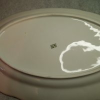 Голяма салатна елипсовидна порцеланова чиния от сервиз, снимка 3 - Чинии - 43764439
