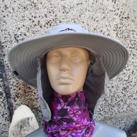 Продавам лека лятна бързосъхнеща шапка с голяма периферия, покривало за врата и UV защита, снимка 7 - Шапки - 28076038