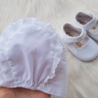 Бебешки буйки и шапка за новородено момиченце, снимка 5 - Бебешки обувки - 33426842